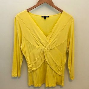 Bright Canary Yellow Shirt- XL EUC * cable & gauge